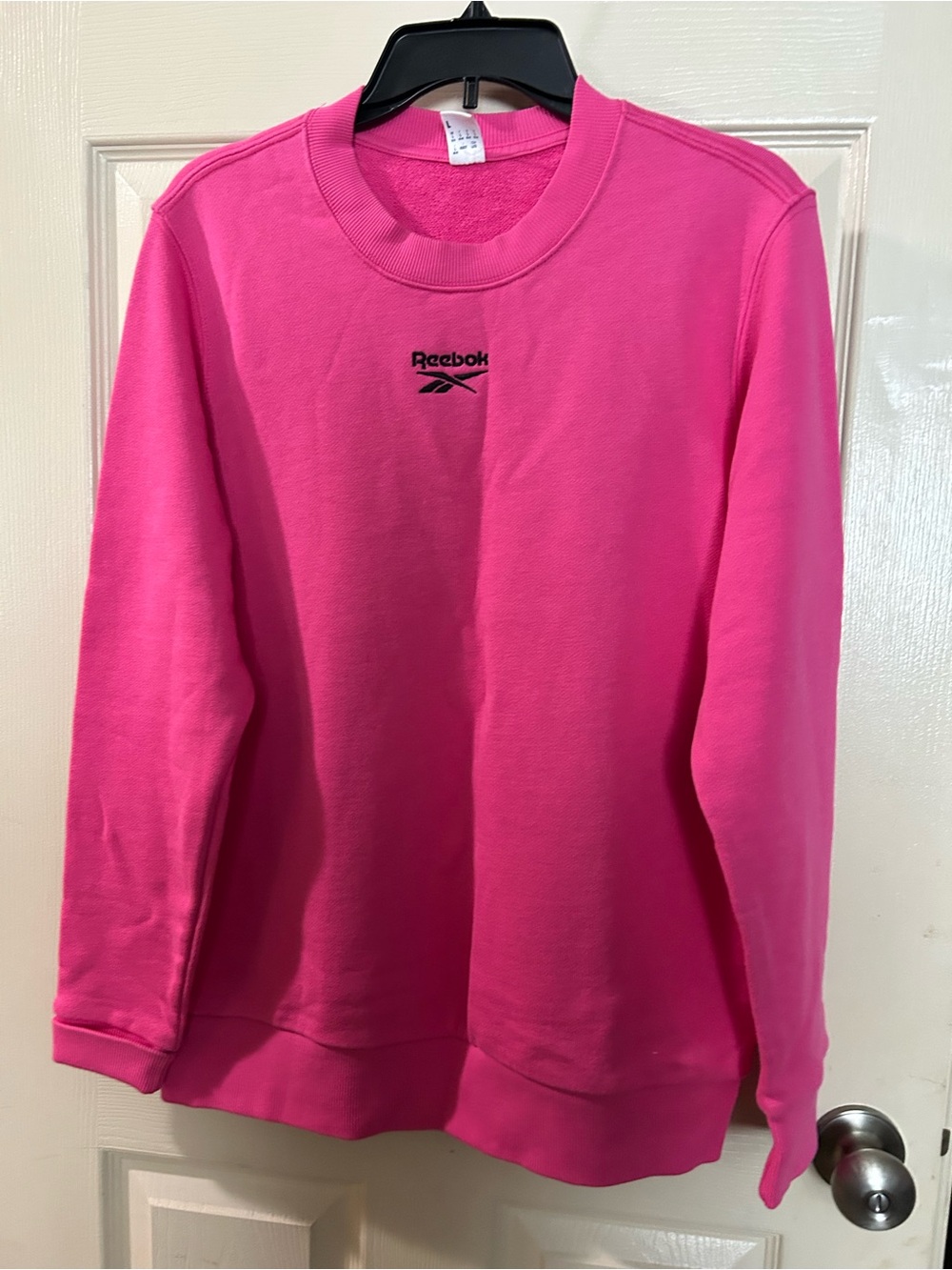 Reebok crewneck hot pink sweatshirt